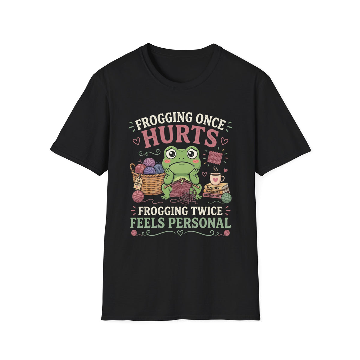Crochet Frog Humor T-Shirt