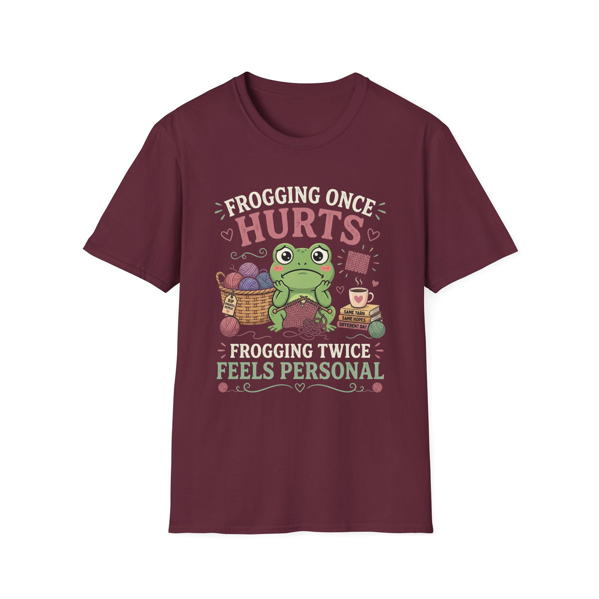 Crochet Frog Humor T-Shirt