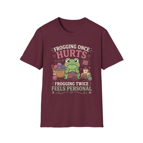 Crochet Frog Humor T-Shirt