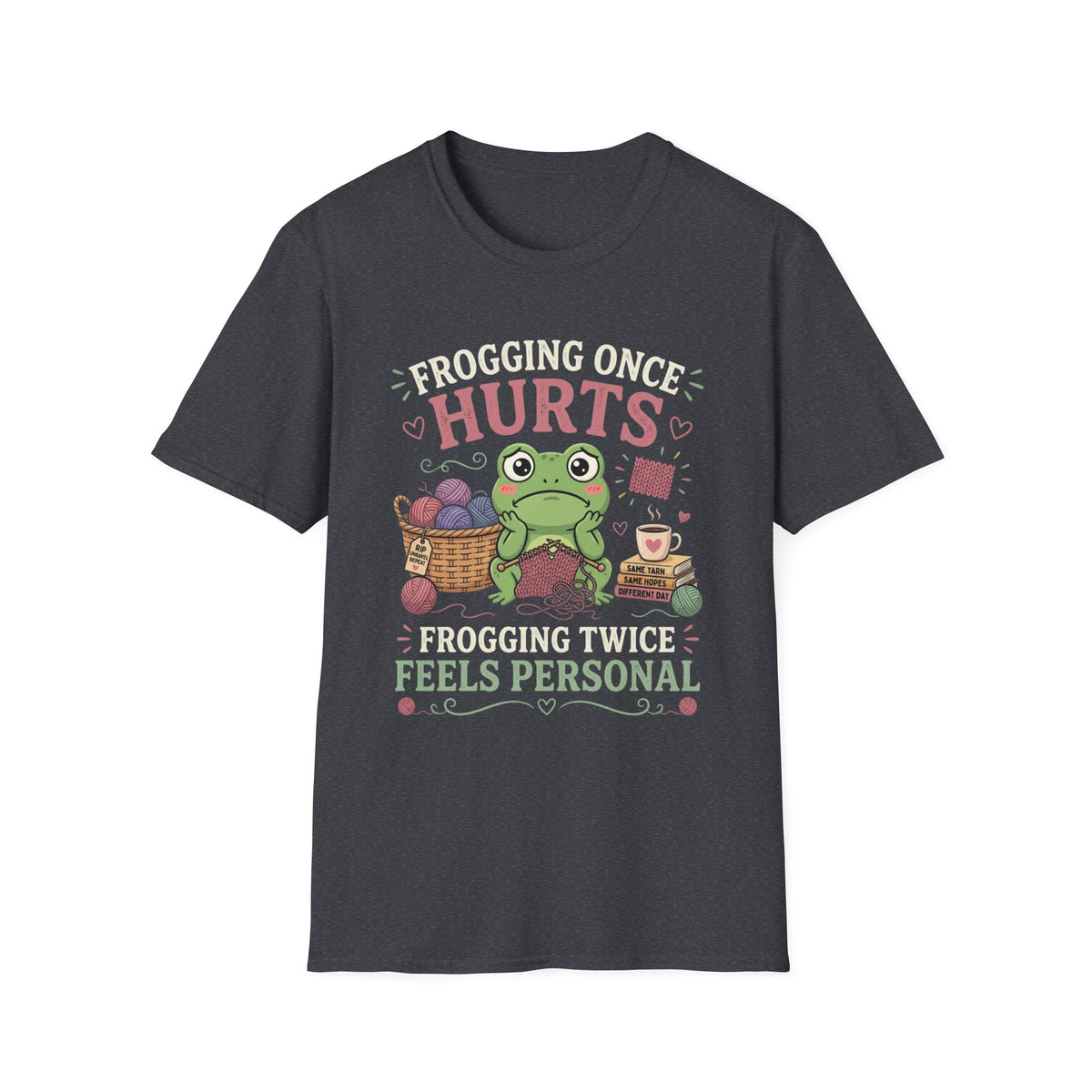 Crochet Frog Humor T-Shirt