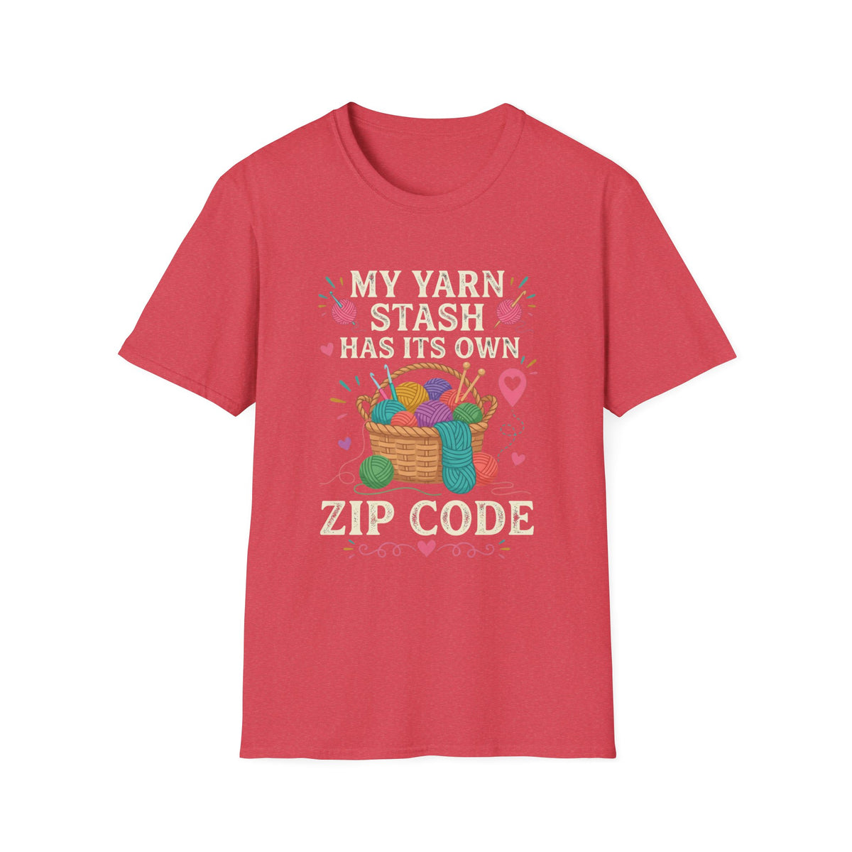 Yarn Stash Zip Code T-Shirt