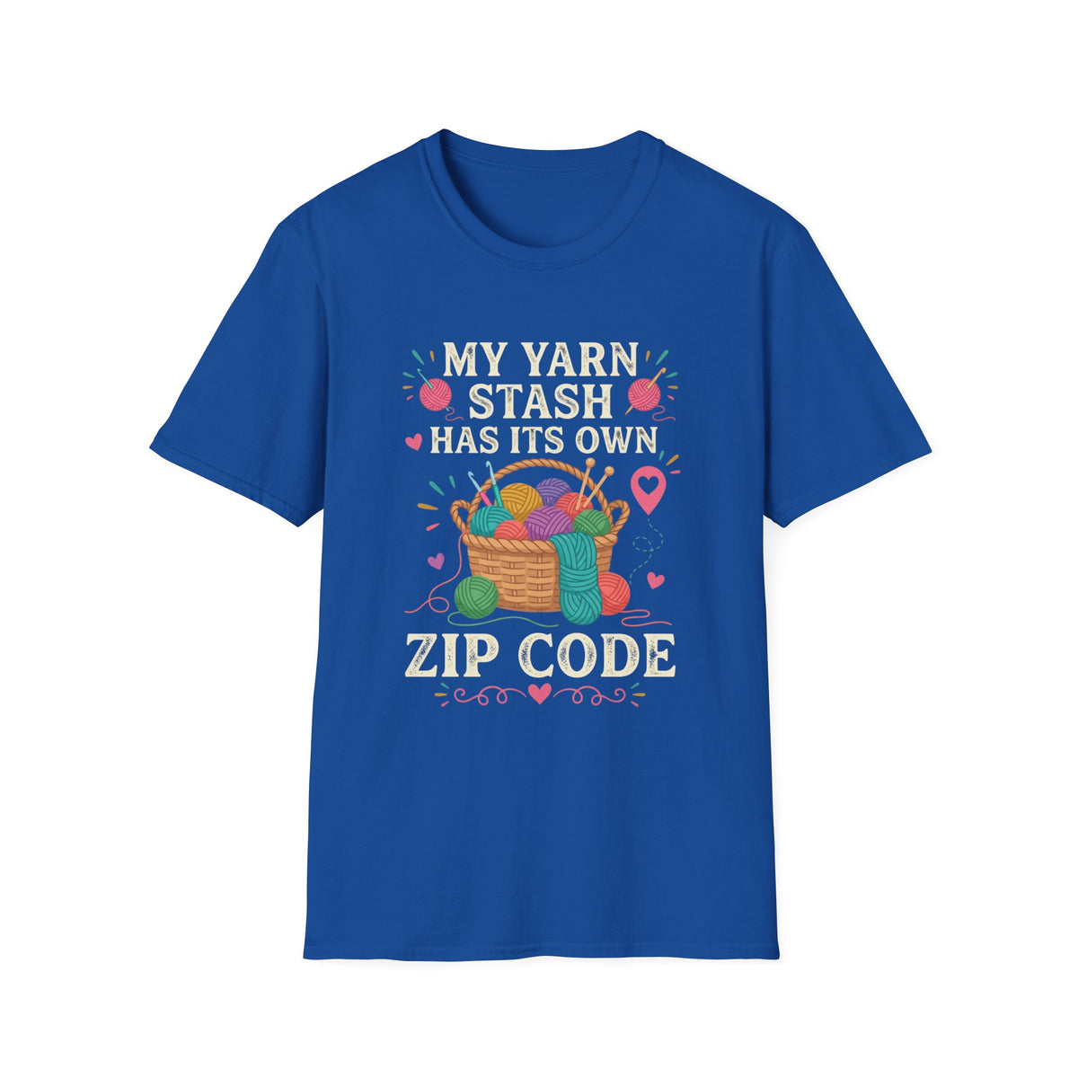 Yarn Stash Zip Code T-Shirt