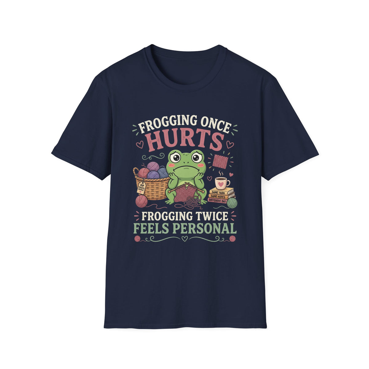 Crochet Frog Humor T-Shirt